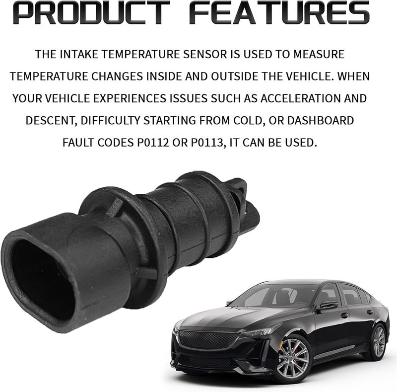 QQWD حساس درجة حرارة هواء المدخول للسيارة، 12160244 213-243 12110319 لشيvrolet Blazer Astro Cavalier Impala Corvette Camaro S10، Buick Century Lesabre، Cadillac، حساس درجة حرارة شحن الهواء - Image 4